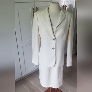 VTG Michael Kors Crepe Sheath Dress Suit Set Womens 8 2pc Tailored Made in Italy